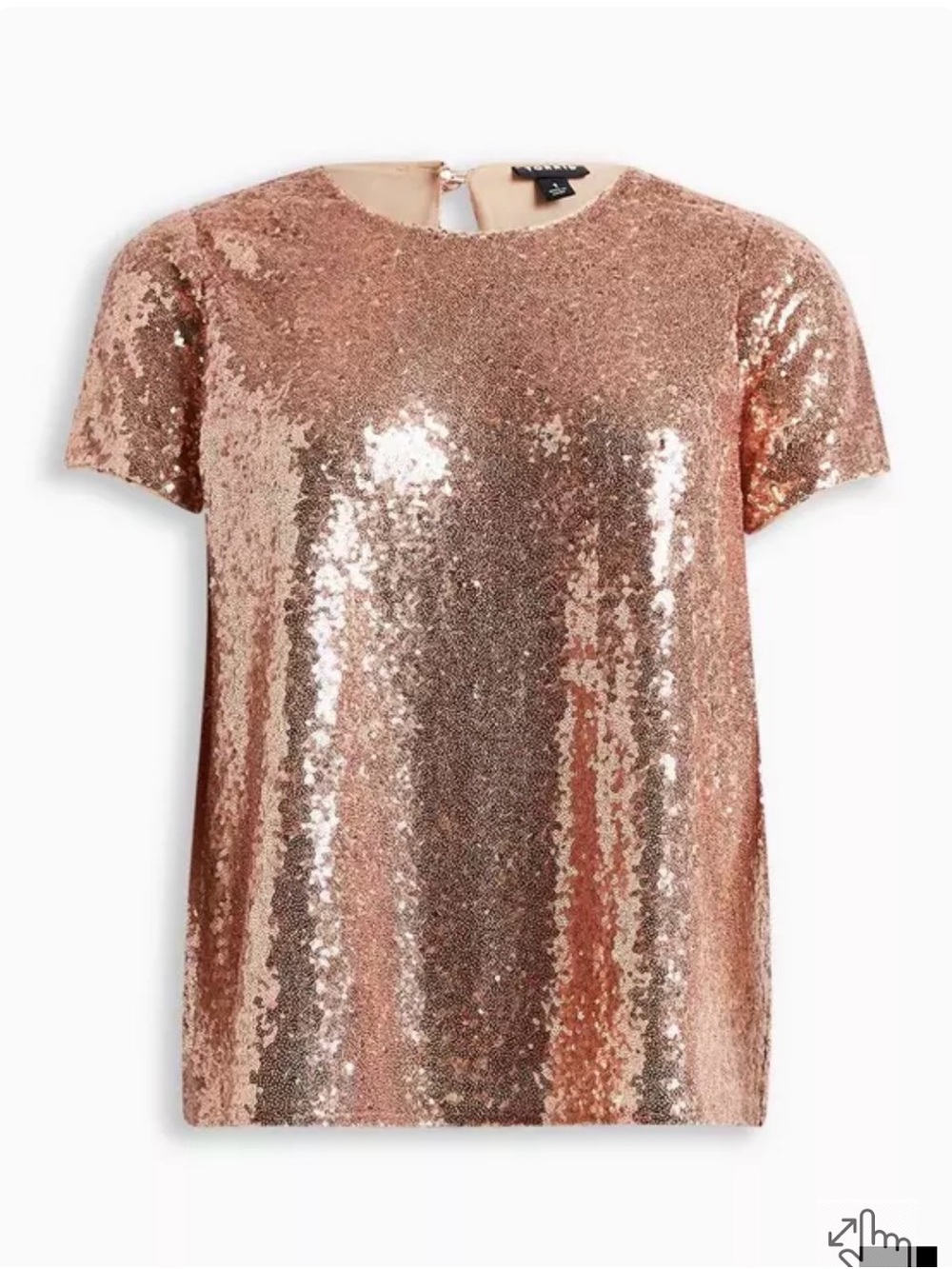 TORRID Abbey Sequin Top, Beige Champagne Color, Party Or Special Occasion, 5 5X - Picture 1 of 16